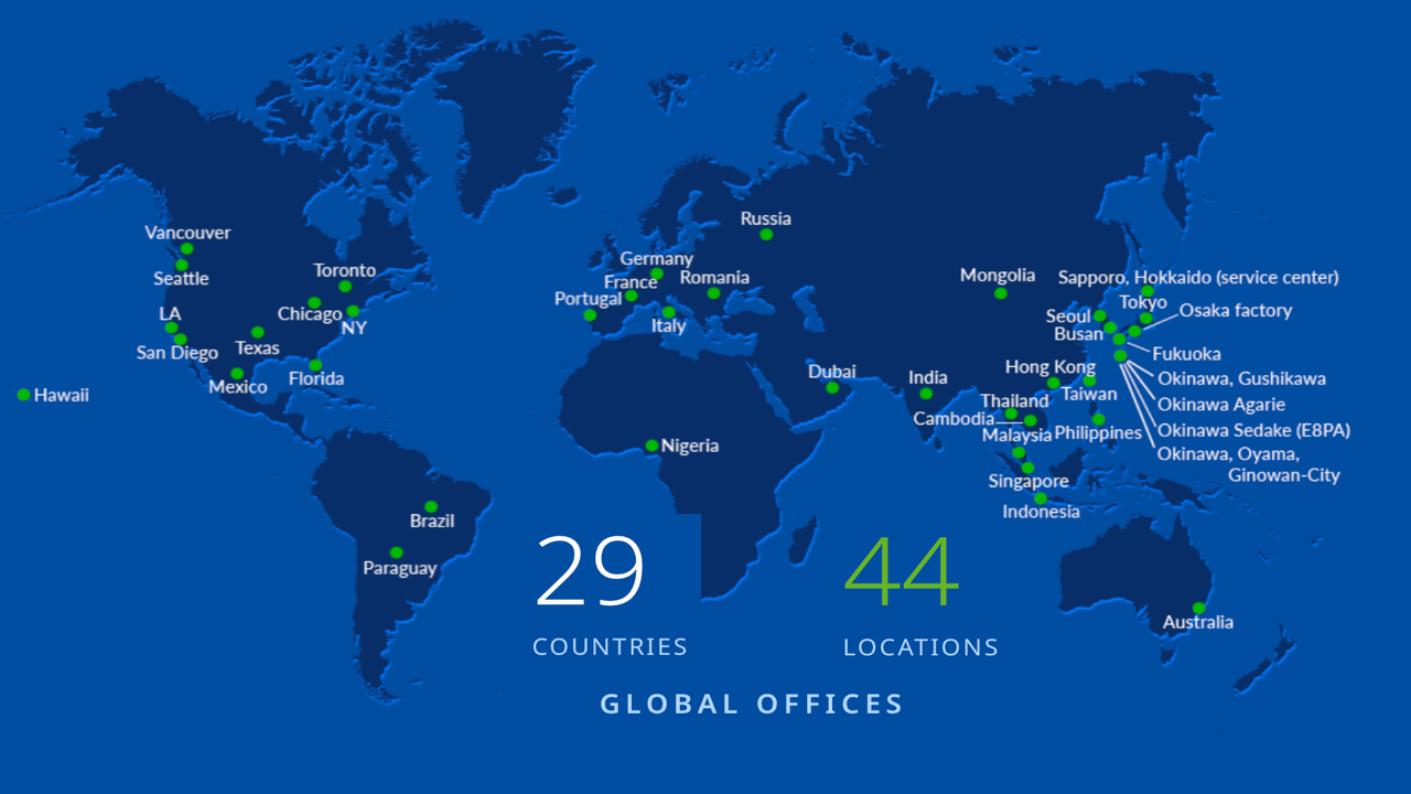 Enagic's Locations around the World